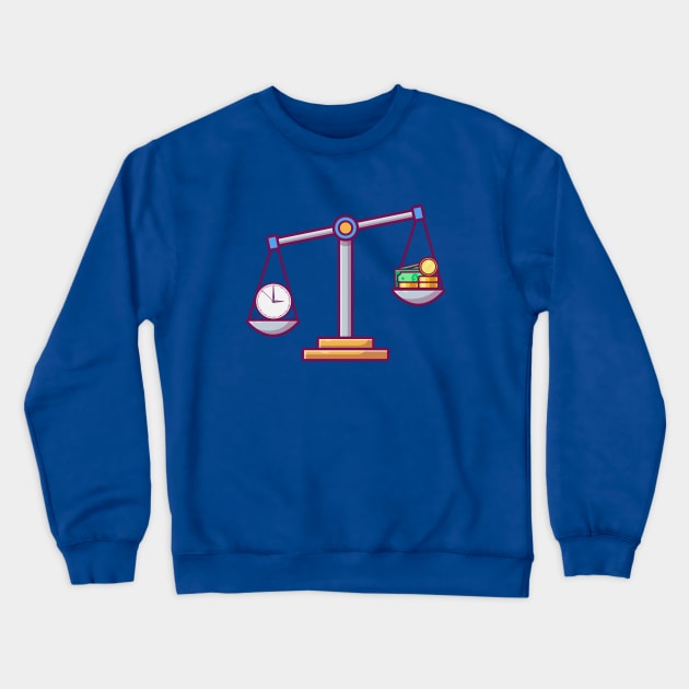 Time and Money on Scale Crewneck Sweatshirt by KH Studio